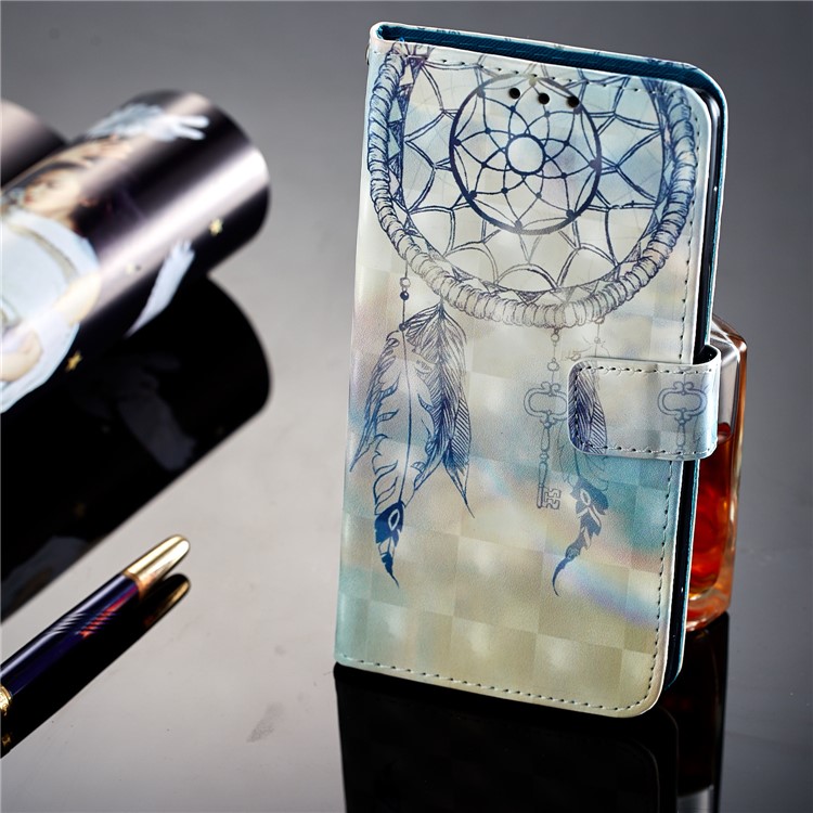 Light Spot Decor Pattern Printing Wallet Leather Phone Case for Huawei Honor 9 Lite / 9 Youth Edition - Dream Catcher-11
