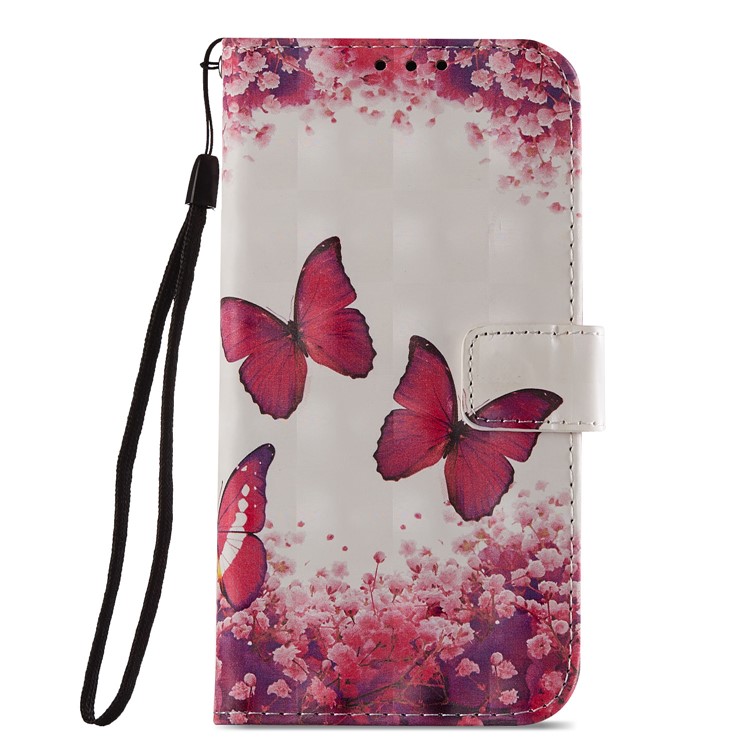Light Spot Decor Pattern Printing Wallet Leather Phone Cover for Huawei Honor 9 Lite / 9 Youth Edition - Butterfly and Flower-3