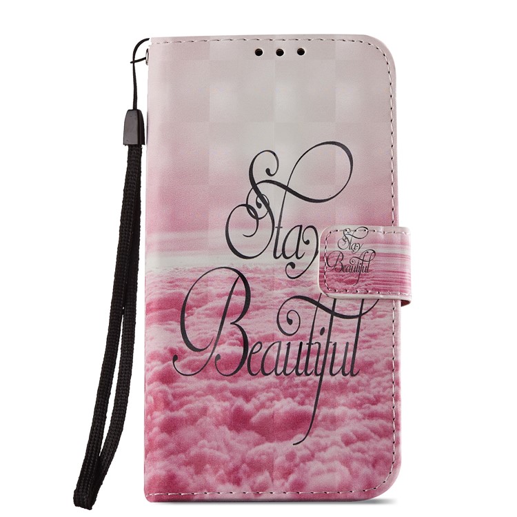 Light Spot Decor Pattern Printing Leather Wallet Case for Huawei Honor 9 Lite / 9 Youth Edition - Stay Beautiful-3