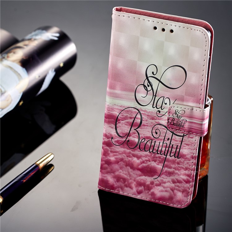 Light Spot Decor Pattern Printing Leather Wallet Case for Huawei Honor 9 Lite / 9 Youth Edition - Stay Beautiful-13