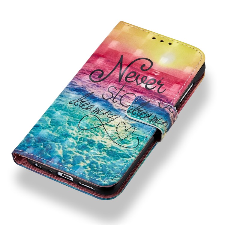 Light Spot Decor Pattern Printing PU Leather Protection Mobile Phone Shell for Huawei Honor 9 Lite / 9 Youth Edition - Never Stop Dreaming-7