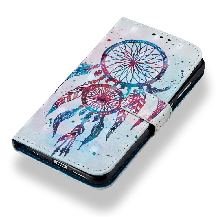 Light Spot Decor Pattern Printing Leather Case Cover with Stand for Huawei Honor 9 Lite / 9 Youth Edition - Feather Dream Catcher-7