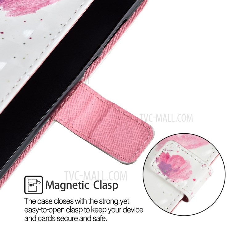 Light Spot Decor Pattern Printing Card Holder Leather Phone Casing for Huawei Honor 9 Lite / 9 Youth Edition - Flower-11