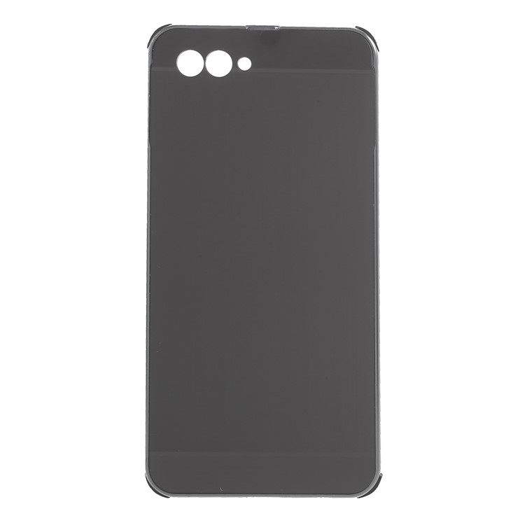 Slide-on Drop-proof Brushed PC Plate + Metal Bumper Hybrid Case for Huawei nova 2s - Grey-1