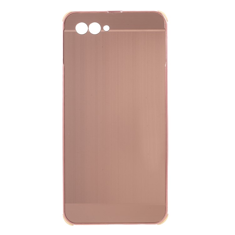 Slide-on Drop-proof Brushed PC Plate + Metal Bumper Combo Case for Huawei nova 2s - Rose Gold-1