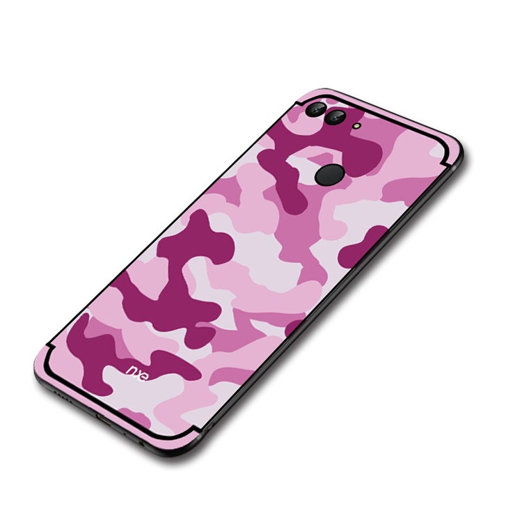 NXE Camouflage Kickstand PC TPU Hybrid Casing for Huawei P Smart / Enjoy 7S - Pink-5