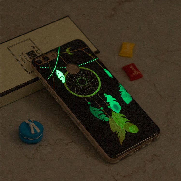 Patrón Luminoso IMD Impresión Caja Del Teléfono TPU Para Huawei P Inteligente / Enjoy 7S - Atrapasueños-7