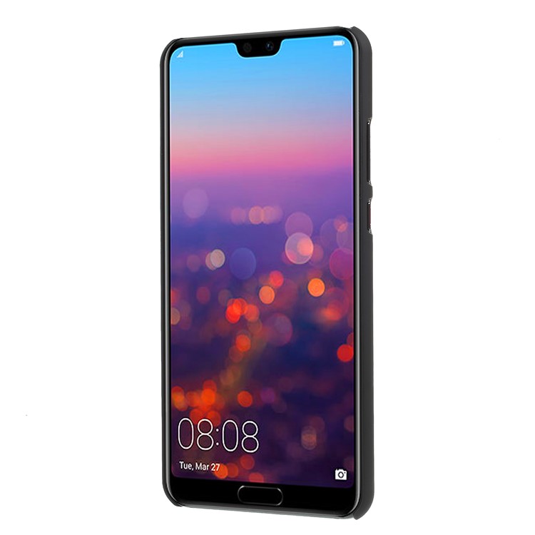 Rubberized PC Hard Protective Shell for Huawei P20 - Black-2