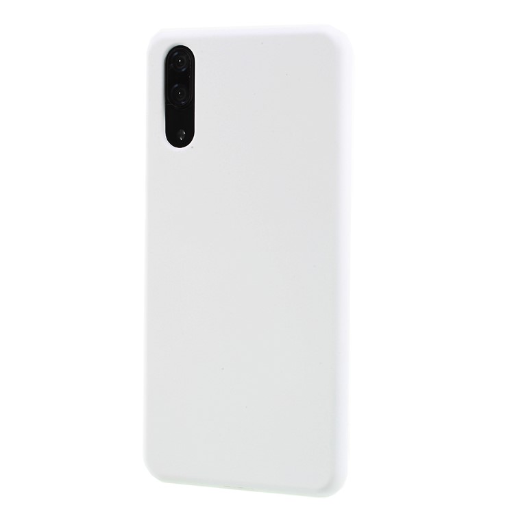 Rubberized Plastic Hard Phone Cover for Huawei P20 - White-1
