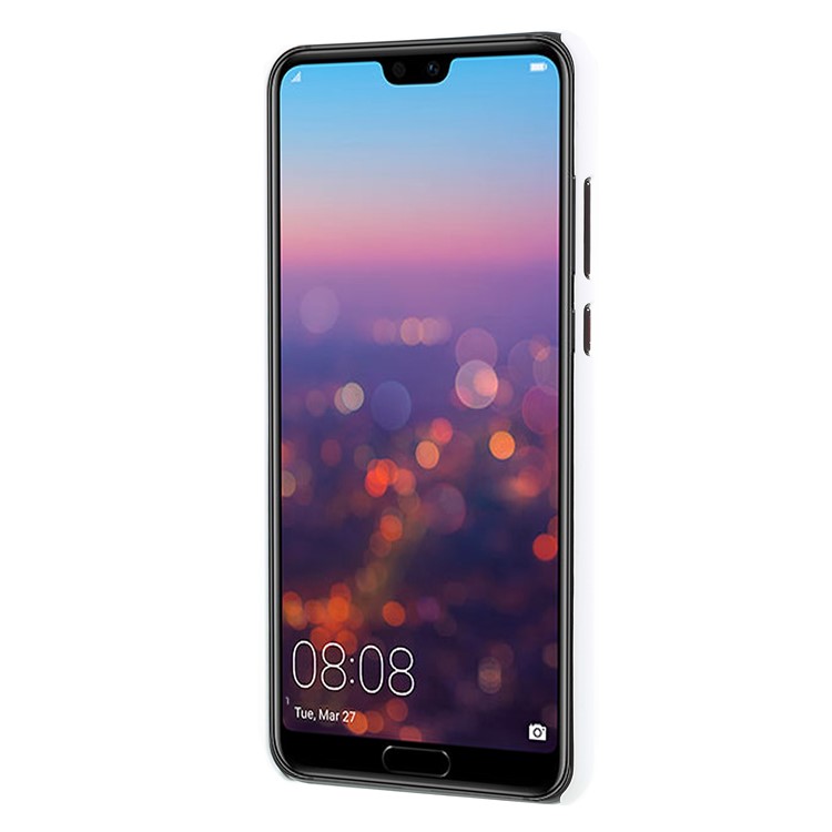 Rubberized Plastic Hard Phone Cover for Huawei P20 - White-2