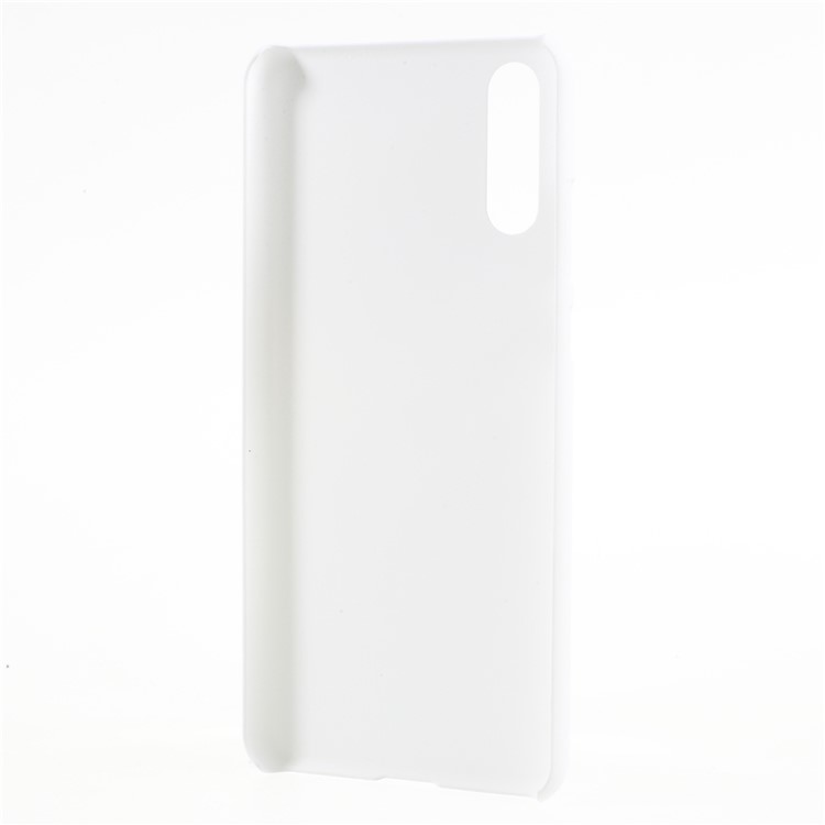 Rubberized Plastic Hard Phone Cover for Huawei P20 - White-4