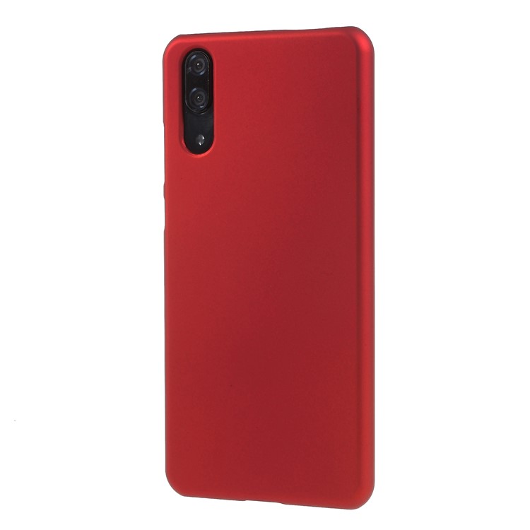 Rubberized PC Hard Back Shell for Huawei P20 - Red-1
