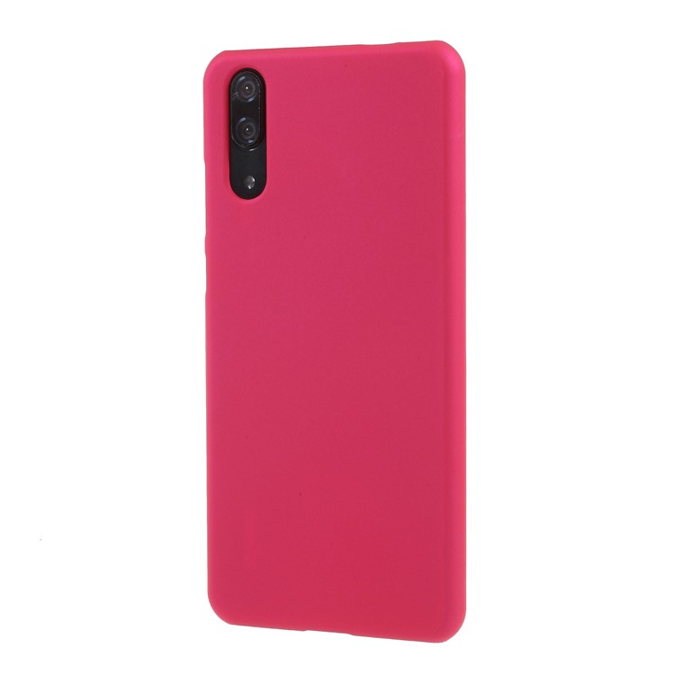 Rubberized PC Hard Protection Cover for Huawei P20 - Rose-1