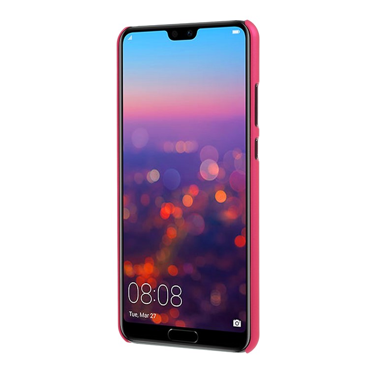 Rubberized PC Hard Protection Cover for Huawei P20 - Rose-2