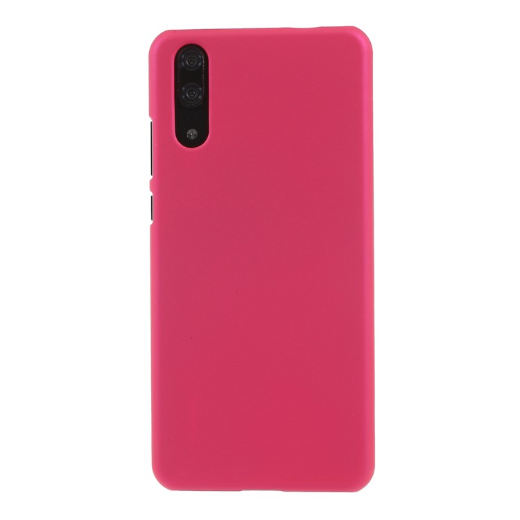 Rubberized PC Hard Protection Cover for Huawei P20 - Rose-3