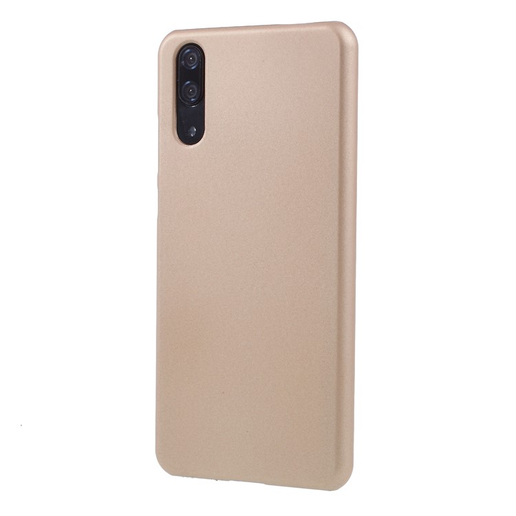 Rubberized PC Hard Accessory Case for Huawei P20 - Gold-1