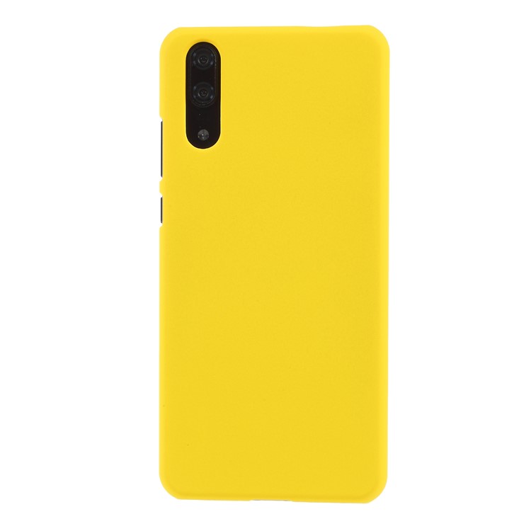 For Huawei P20 Rubberized PC Hard Phone Back Shell - Yellow-3