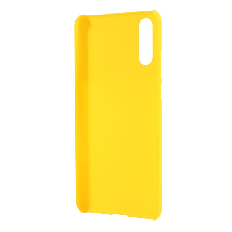 For Huawei P20 Rubberized PC Hard Phone Back Shell - Yellow-4