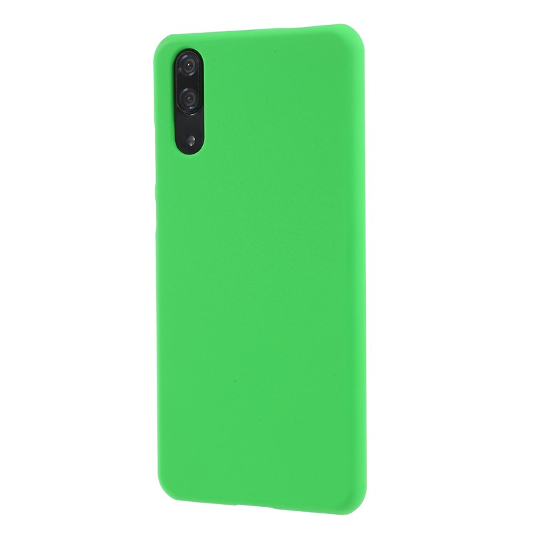 Rubberized PC Hard Protective Back Casing for Huawei P20 - Green-1