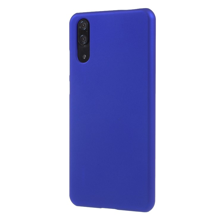 For Huawei P20 Rubberized PC Hard Mobile Phone Cover - Dark Blue-1