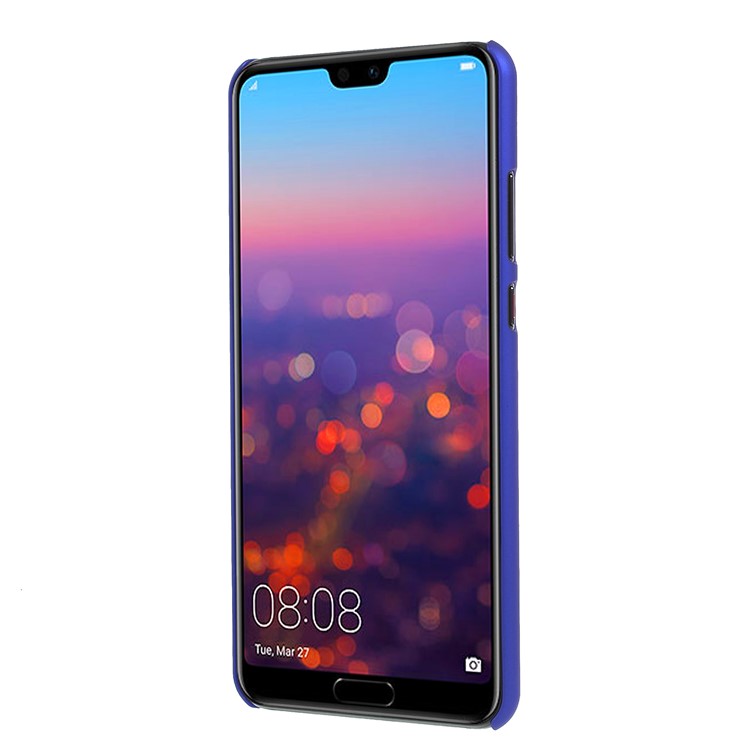For Huawei P20 Rubberized PC Hard Mobile Phone Cover - Dark Blue-2