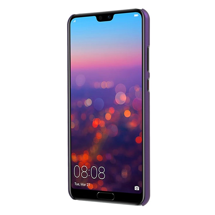 For Huawei P20 Rubberized PC Hard Lightweight Case - Purple-2