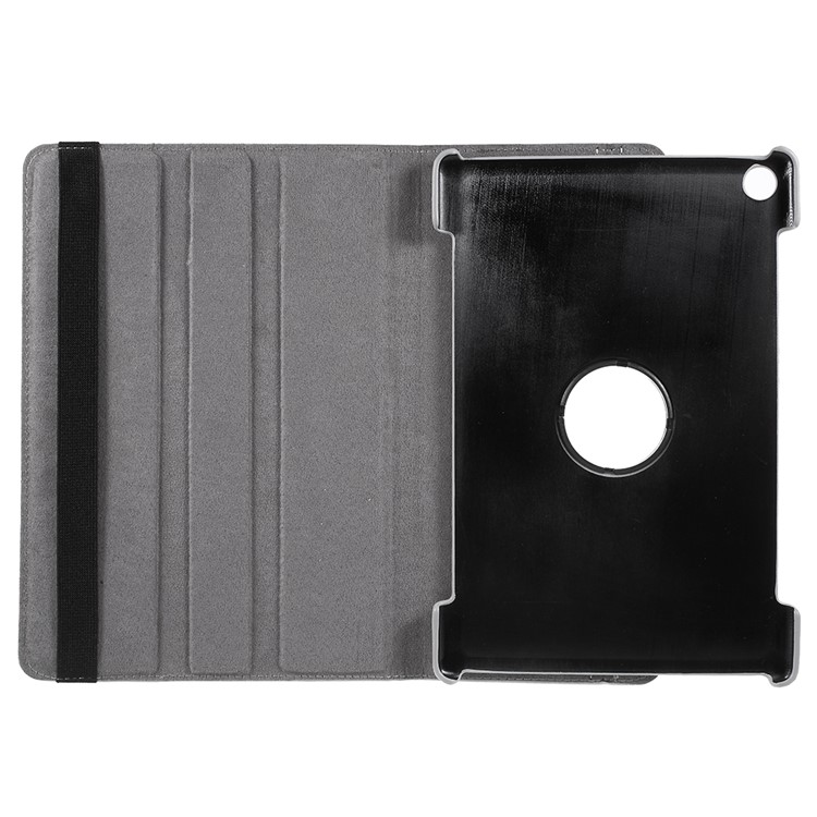 Litchi Skin Leather Shell Case with Rotating Stand for Huawei MediaPad M5 10 / M5 10 (Pro) - Silver-6