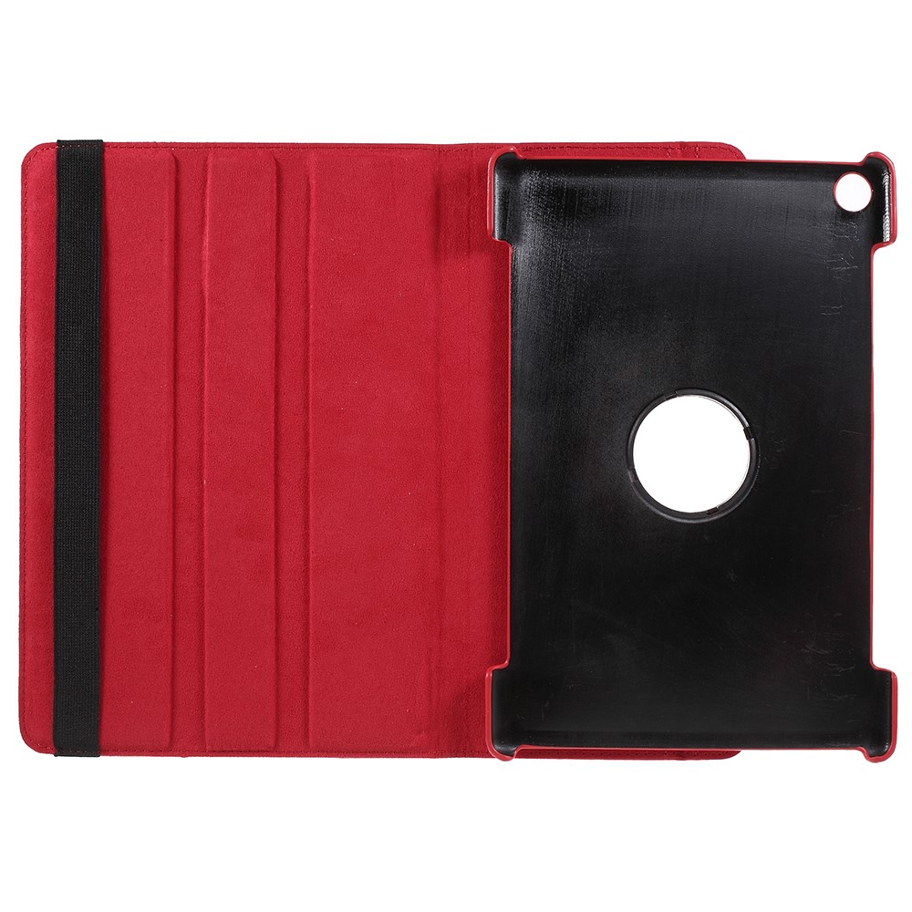 Litchi Skin Leather Shell with Rotating Stand for Huawei MediaPad M5 10 / M5 10 (Pro) - Red-6