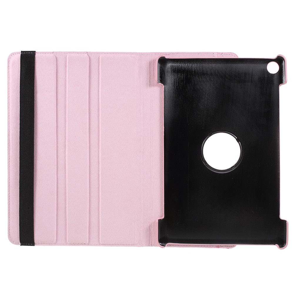 Litchi Skin Leather Case Shell with Rotating Stand for Huawei MediaPad M5 10 / M5 10 (Pro) - Pink-6