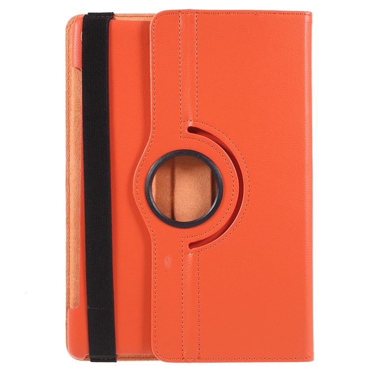 Étui en Cuir PU Litchi Skin Avec Support en Rotation Pour Huawei Mediapad M5 10 / M5 10 (Pro) - Orange