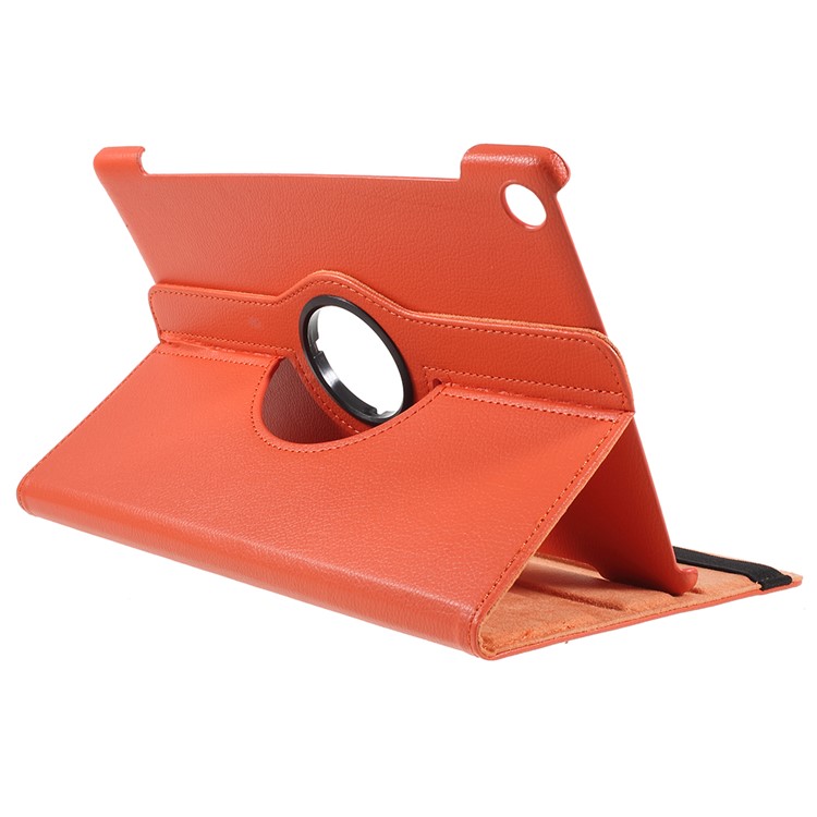 Litchi Skin PU Leather Case with Rotating Stand for Huawei MediaPad M5 10 / M5 10 (Pro) - Orange-5