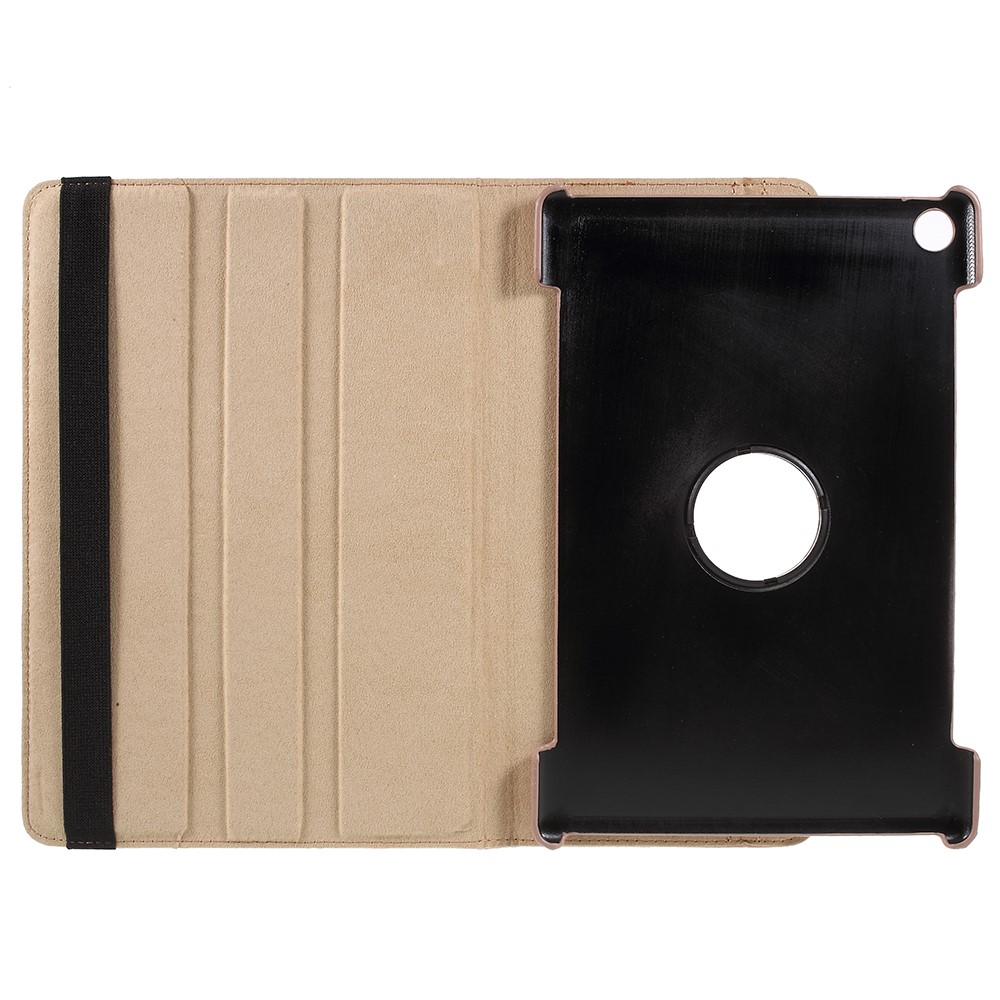 Litchi Skin Leather Protective Case with Rotating Stand for Huawei MediaPad M5 10 / M5 10 (Pro) - Rose Gold-6
