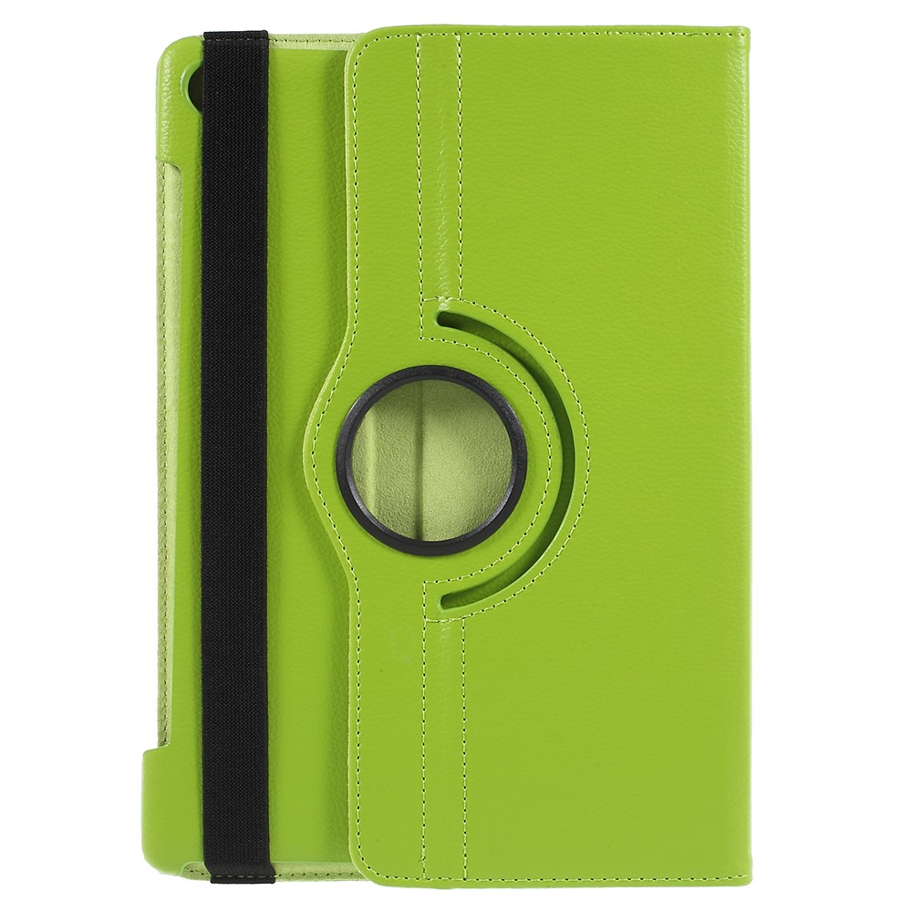 Litchi Skin 360-Degree Rotating Stand PU Leather Case for Huawei MediaPad M5 10 / M5 10 (Pro) - Green-1