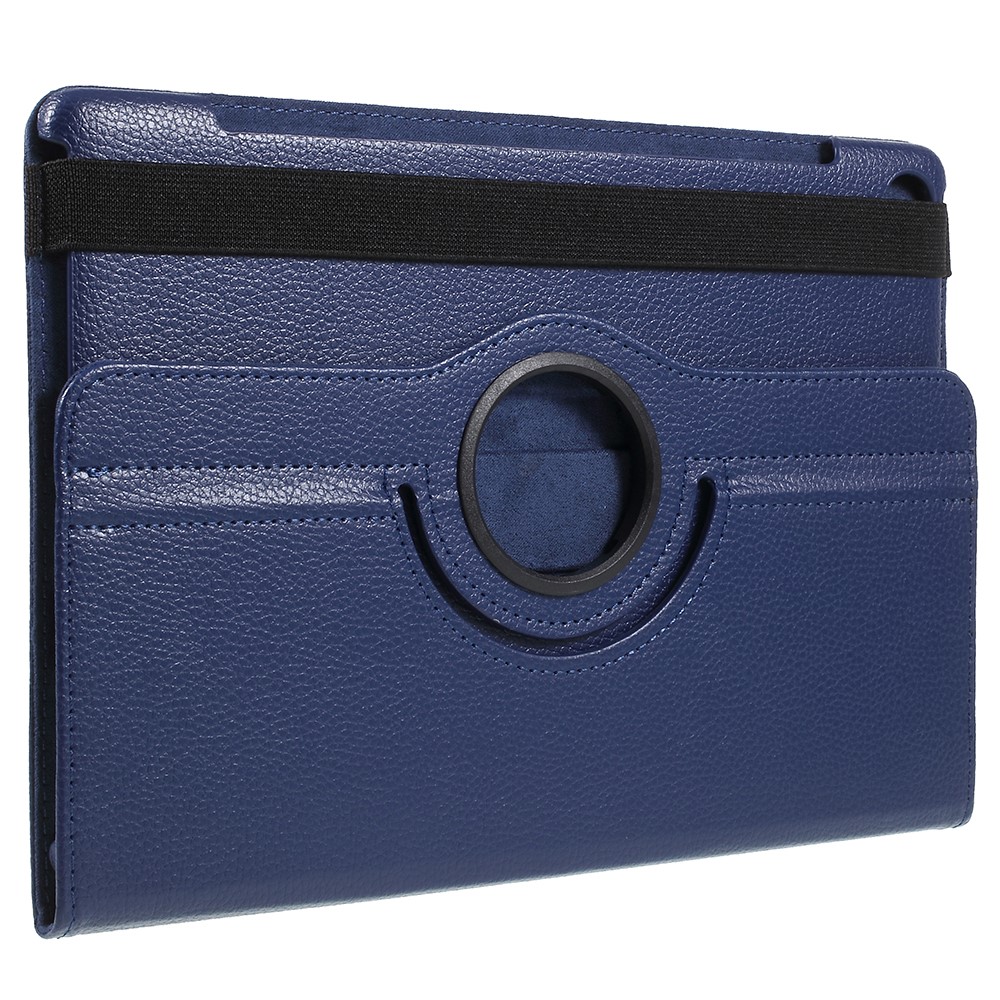 Litchi Texture Leather Case with Rotating Stand for Huawei MediaPad M5 10 / M5 10 (Pro) - Dark Blue-3