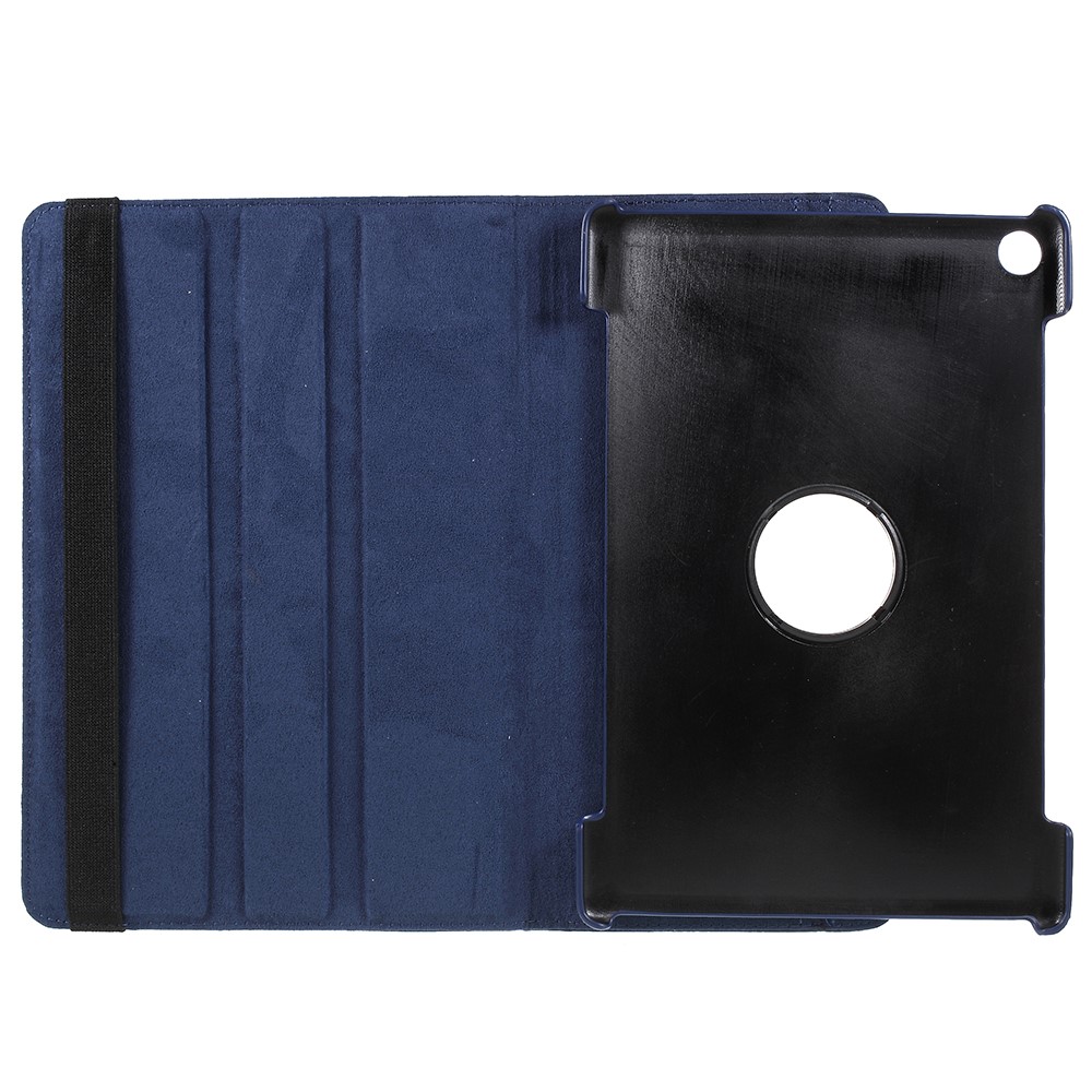 Litchi Texture Leather Case with Rotating Stand for Huawei MediaPad M5 10 / M5 10 (Pro) - Dark Blue-6