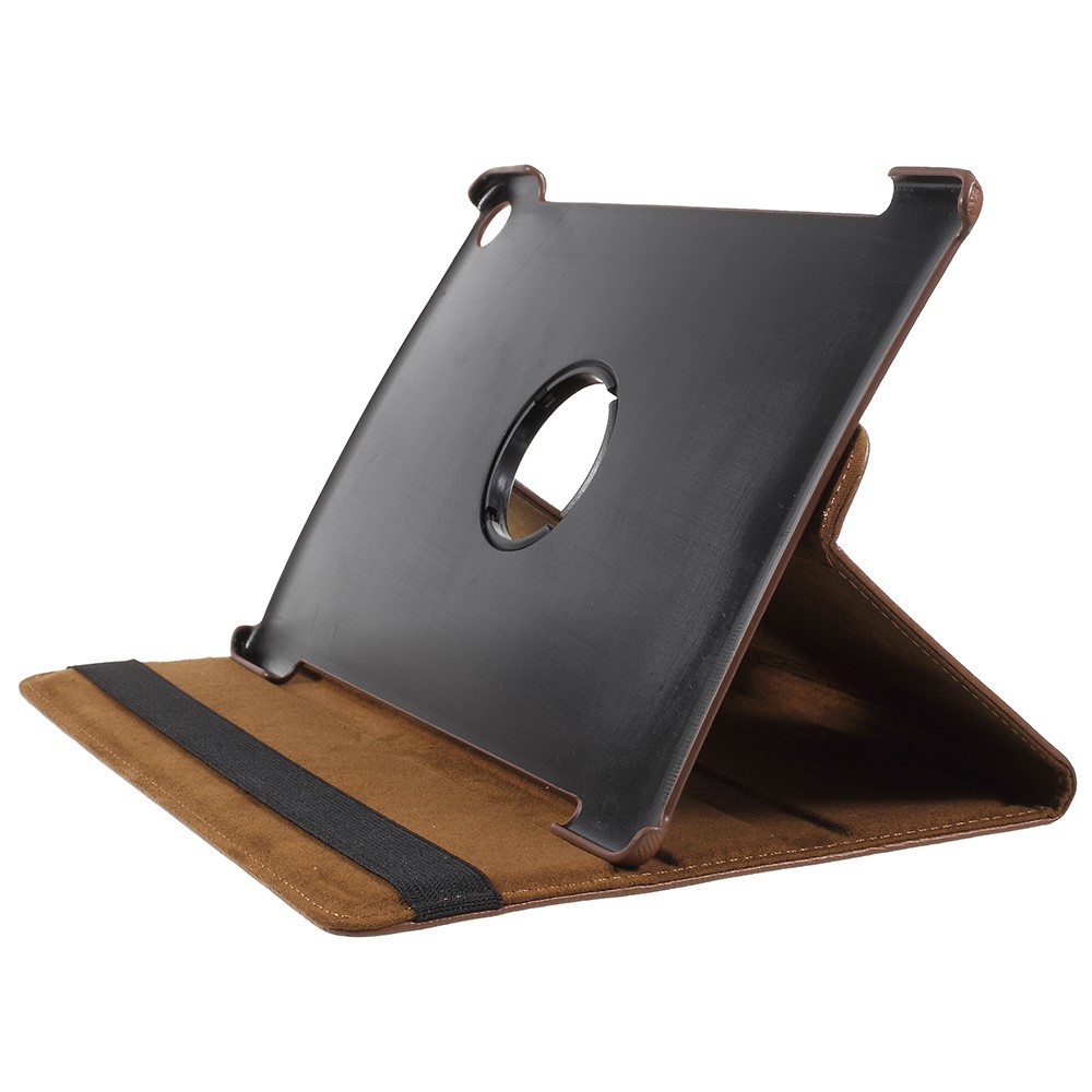 Litchi Skin Leather Cover Shell with Rotating Stand for Huawei MediaPad M5 10 / M5 10 (Pro) - Brown-4