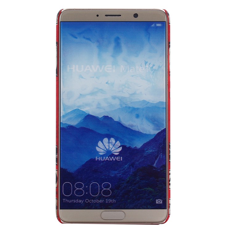 Patterned Matte Skin TPU Noctilucent Phone Cover for Huawei Mate 10 - Red-2