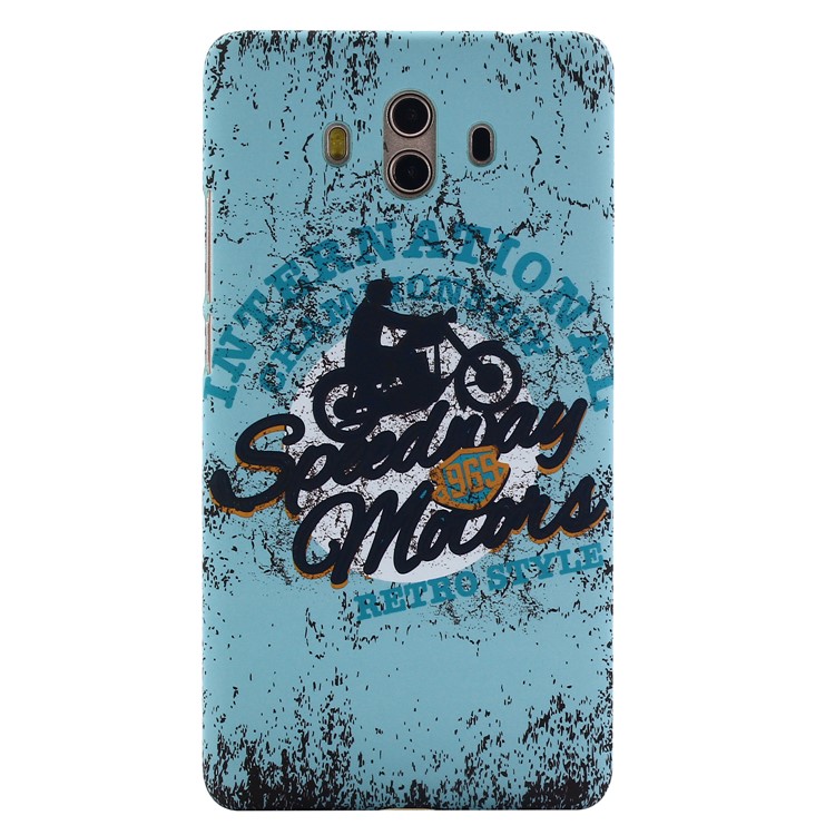 Patterned Matte Skin TPU Noctilucent Phone Shell for Huawei Mate 10 - Blue-1