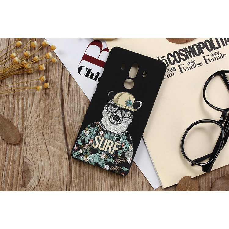 Patterned Matte Skin TPU Noctilucent Case for Huawei Mate 10 Pro - Black-2
