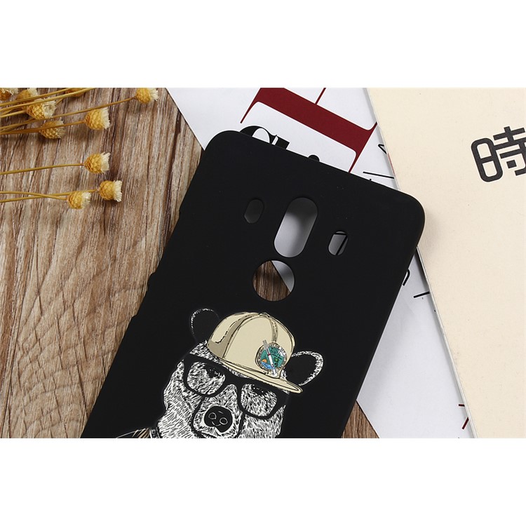 Patterned Matte Skin TPU Noctilucent Case for Huawei Mate 10 Pro - Black-4