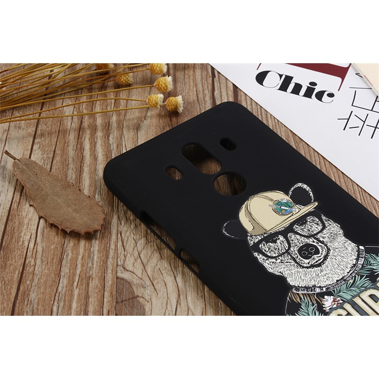 Patterned Matte Skin TPU Noctilucent Case for Huawei Mate 10 Pro - Black-5