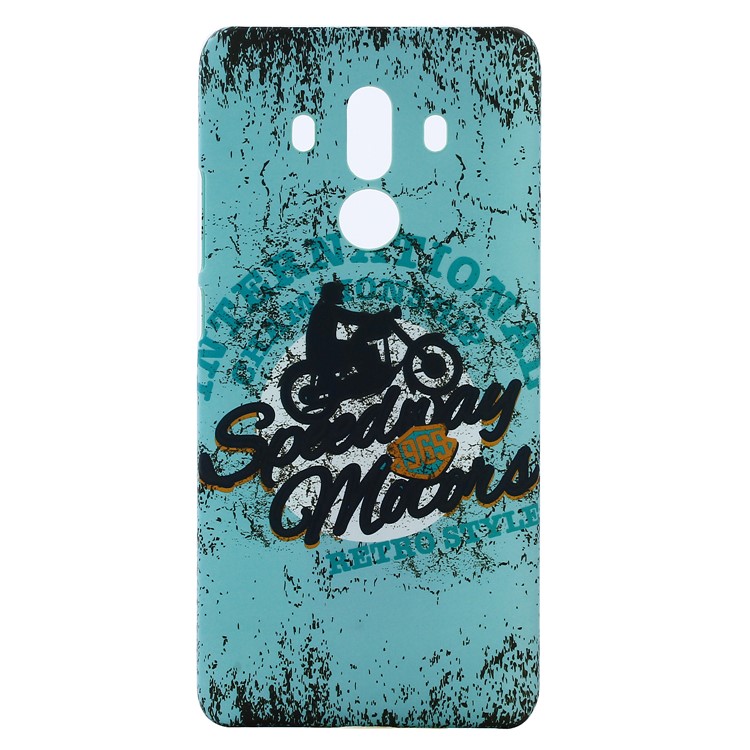 Patterned Matte Skin TPU Noctilucent Phone Cover for Huawei Mate 10 Pro - Blue-2