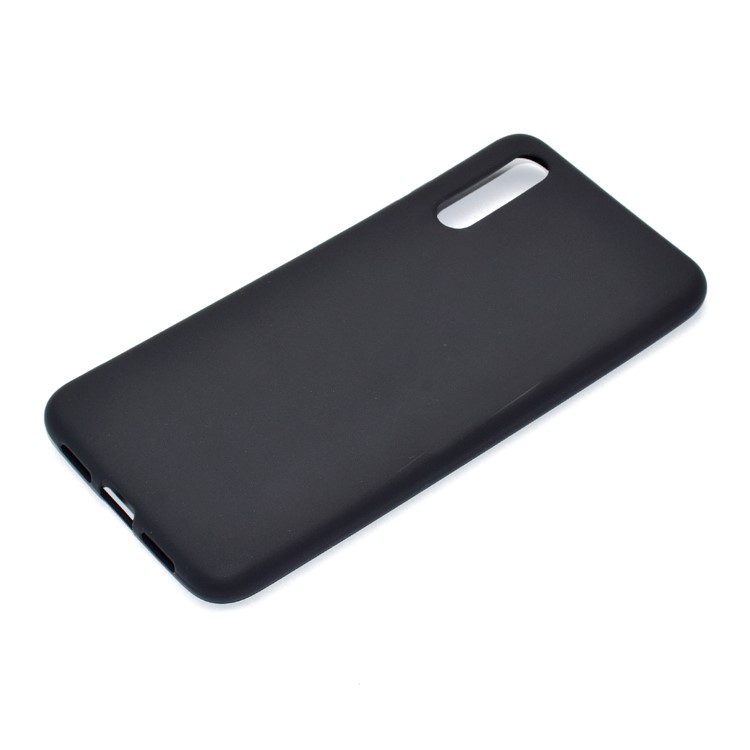For Huawei P20 Solid Color Frosted Soft TPU Phone Case - Black-3
