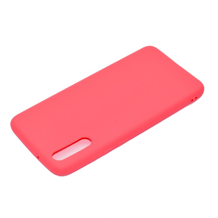 For Huawei P20 Solid Color Frosted Flexible TPU Cellphone Back Cover - Red-4