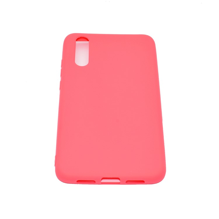 For Huawei P20 Solid Color Frosted Flexible TPU Cellphone Back Cover - Red-5