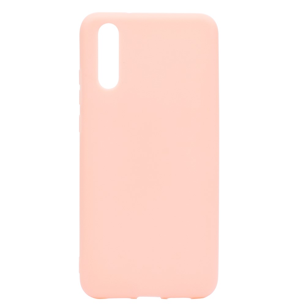 For Huawei P20 Solid Color Frosted Soft TPU Phone Case Shell - Pink-2