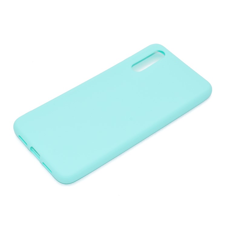For Huawei P20 Solid Color Frosted Soft TPU Lightweight Casing - Cyan-3