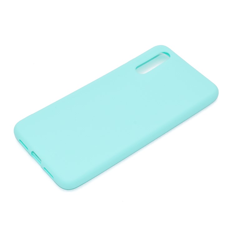 Per Huawei P20 Colore Solido Glassato TPU Lightweight Casing - Ciano-3