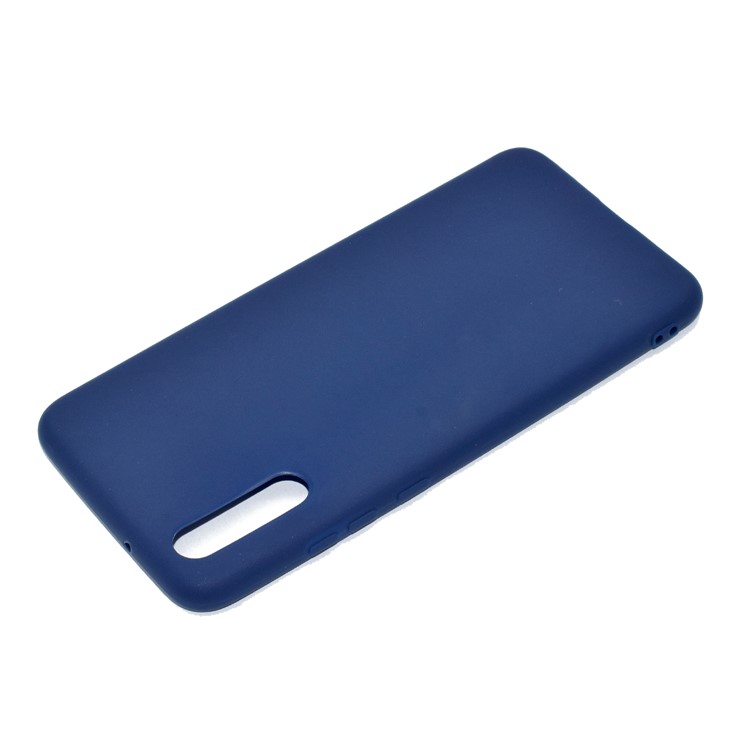 Per Huawei P20 Coloro a Colore Solido Matte Flexible TPU Coper Cover - Blu Scuro