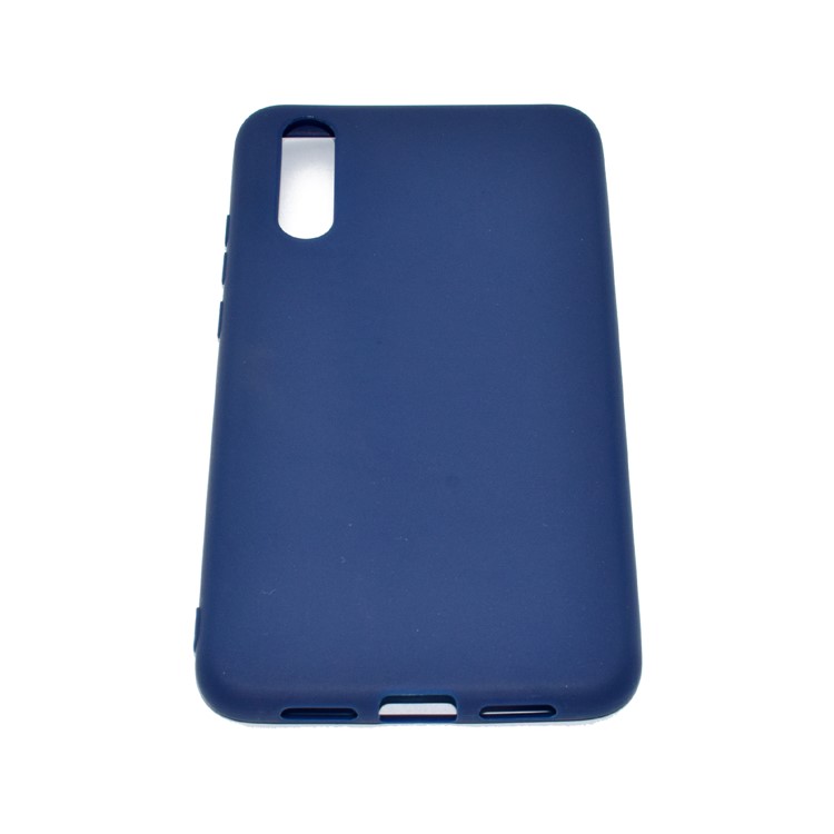 Per Huawei P20 Coloro a Colore Solido Matte Flexible TPU Coper Cover - Blu Scuro